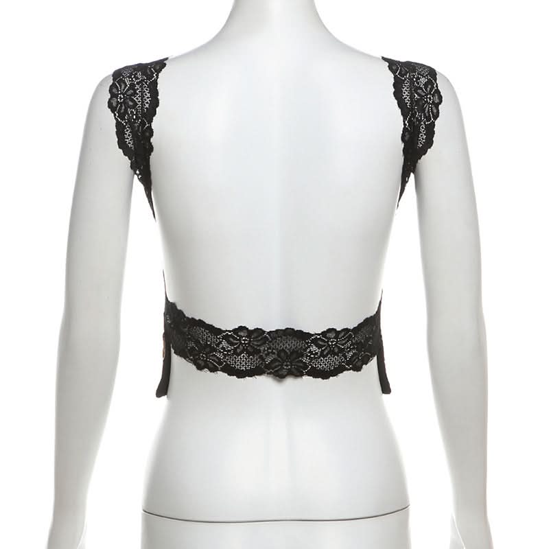 Glitter leopard print lace hem crewneck top