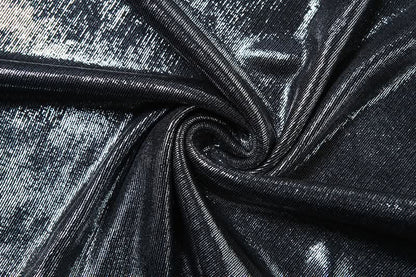 Cowl neck self tie metallic solid maxi dress