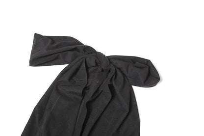 Ruched square neck backless self tie cami top