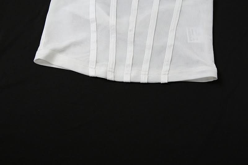 Halter self tie v neck mesh solid top