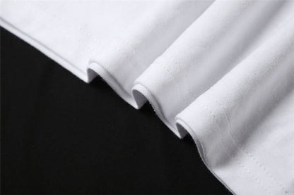 Short sleeve one shoulder letter pattern top