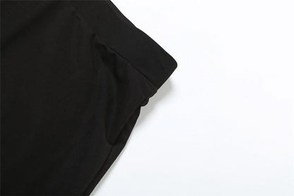 Black mesh see through maxi skirt