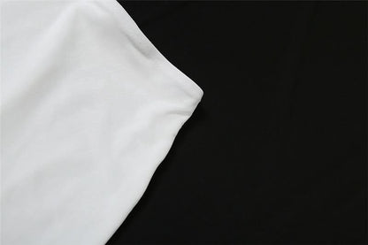 White mesh patchwork solid maxi skirt