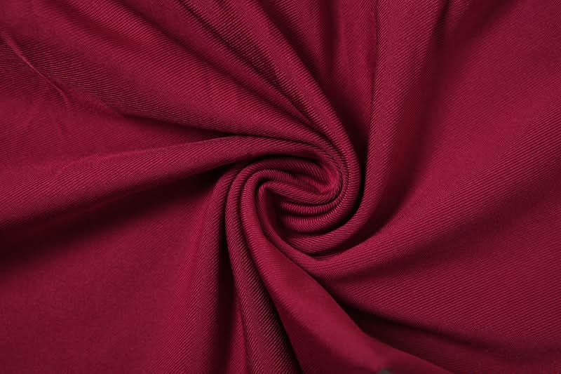 Wine ruched irregular solid mini skirt