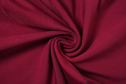 Wine ruched irregular solid mini skirt