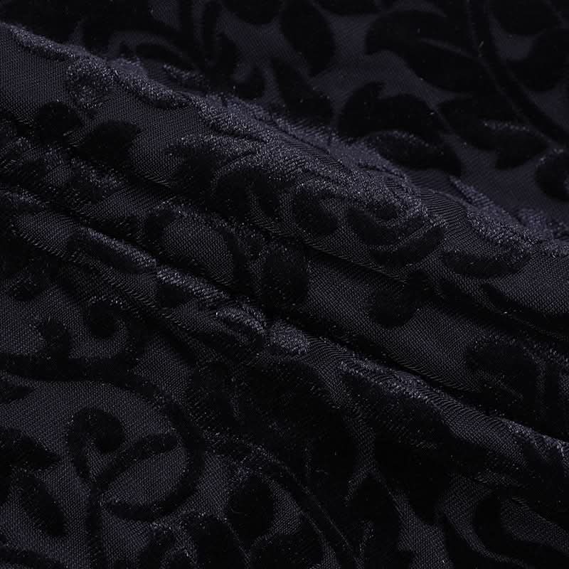Long flared sleeve lace hem irregular shrug top