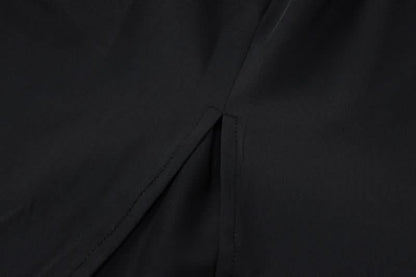 Hollow out o ring cross front slit maxi dress