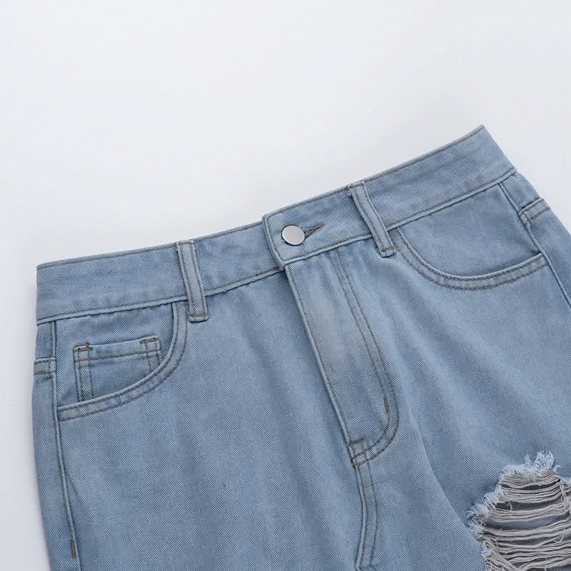 Raw hem button pocket denim mini skirt