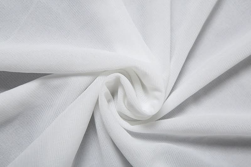 Irregular lace self tie solid mini skirt