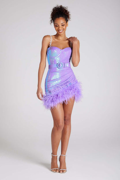 Unique Sparkling Sequin Bodycon Mini Dress
