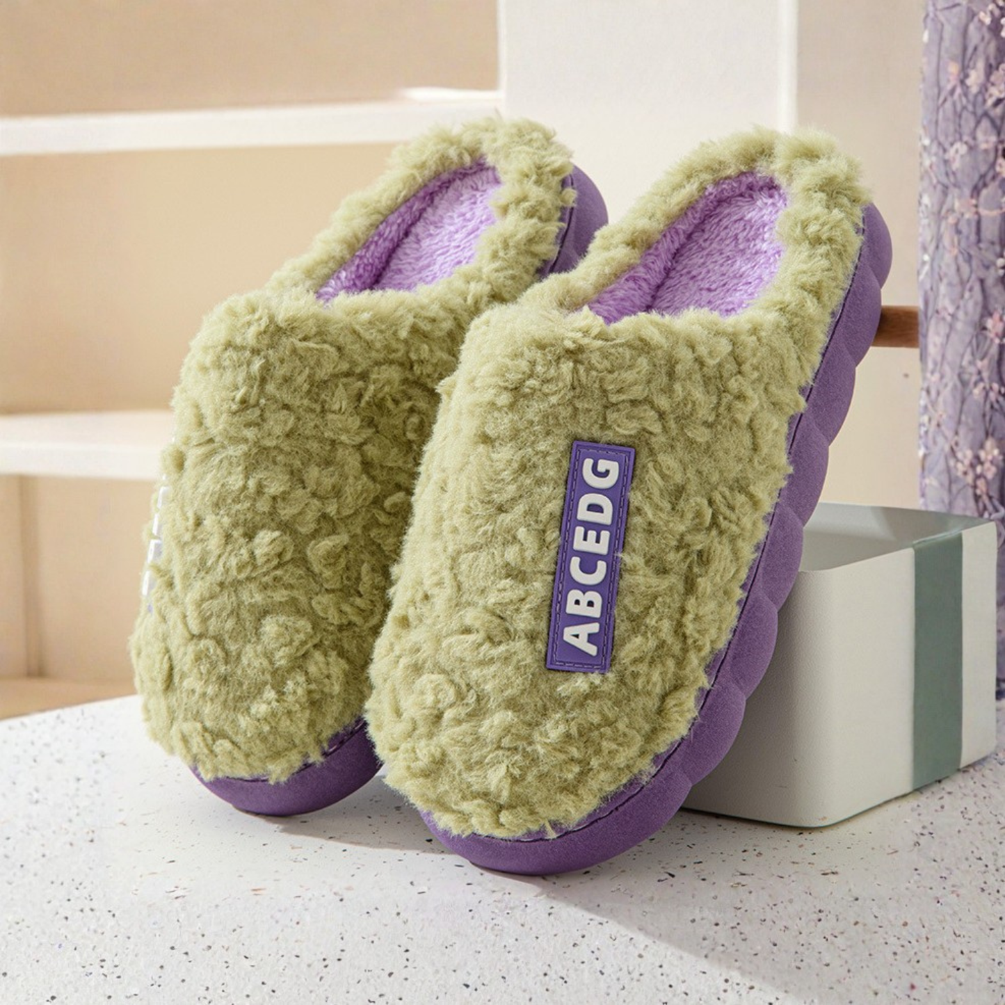AmyVictoria™ - Comfy Fluffy Indoor Plush Non-Slip Slippers