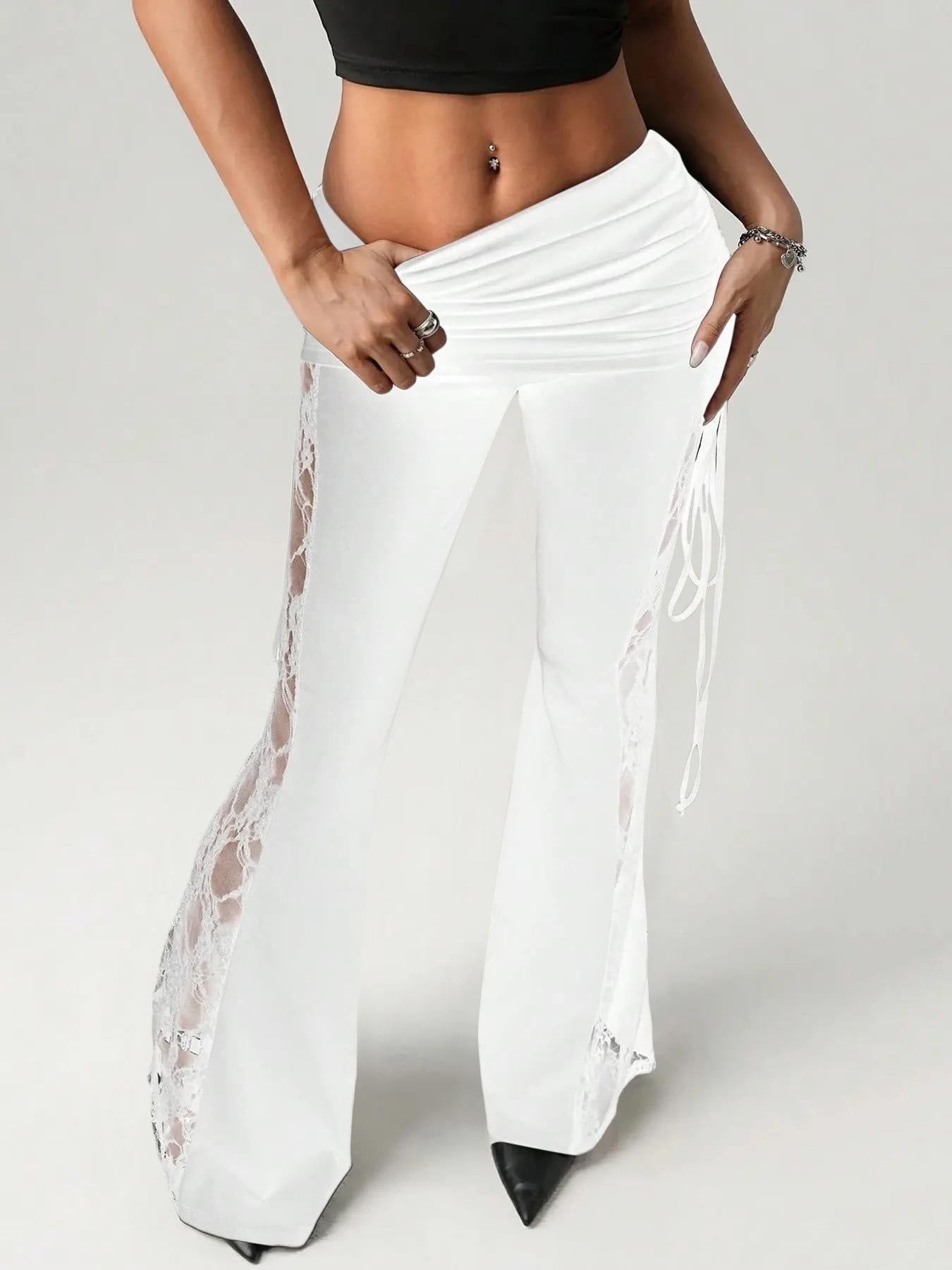 Silk Slim-fit Flared Trousers