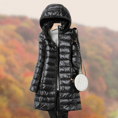 | Women’s Slim-Fit Hooded Puffer Jacket