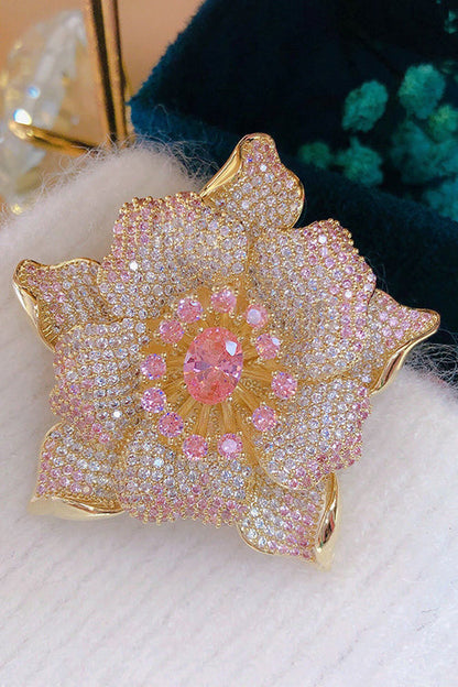 Blooming luxury Inspiring Elegance Flower Crystal Brooch