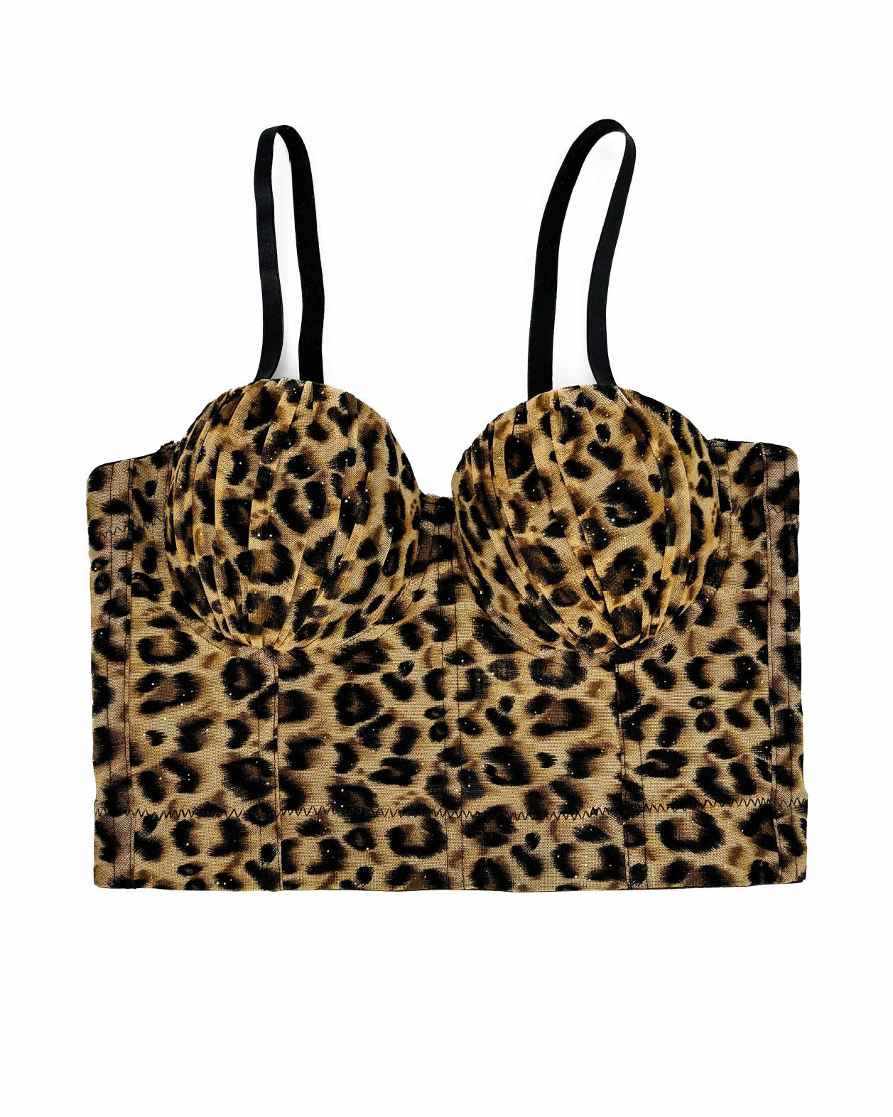 Leopard Print Herringbone Halter Top