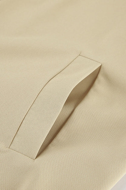 French Khaki Utility Trench Coat