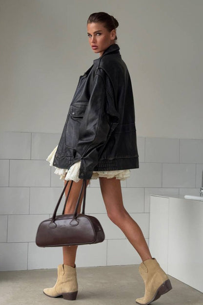 Vintage Utility Moto Jacket