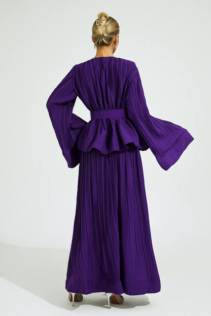 Gaskell Purple Belted Ruffle Set