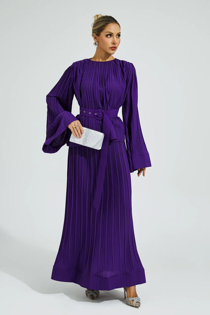 Gaskell Purple Belted Ruffle Set