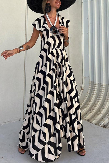 MARIN ROJO-NEGRO, VESTIDO LARGO