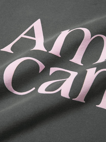Contrast Color Letter Print Oversized Sweatshirt