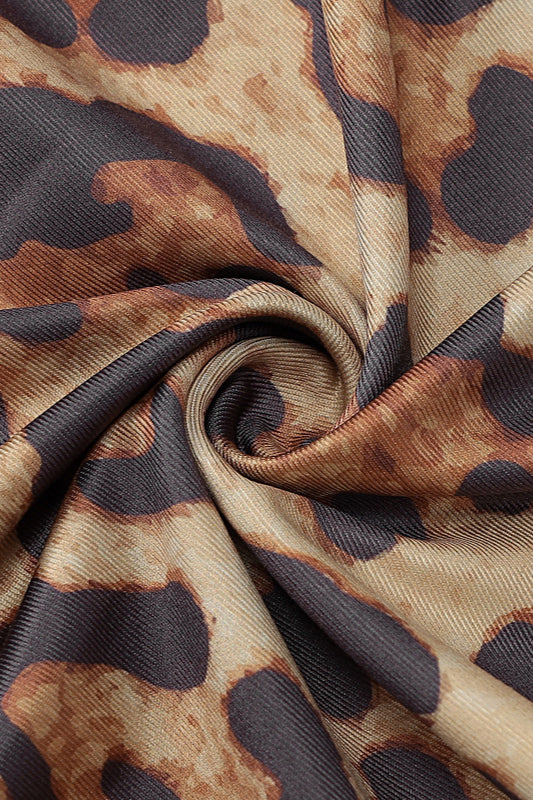 Backless Slim Fit Animal Print Maxi Dress