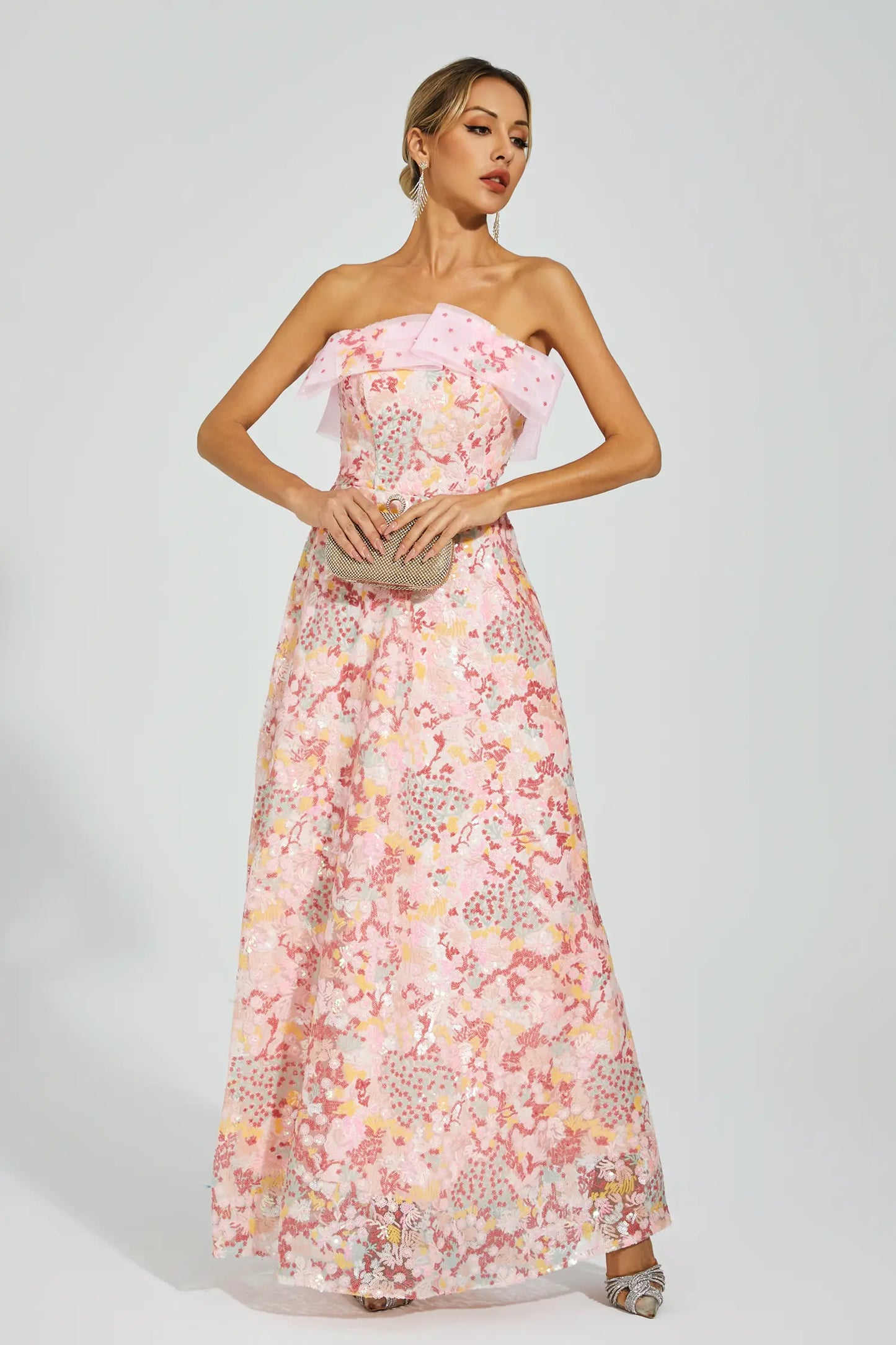 Aspyn Pink Sequin Bodycon Dress