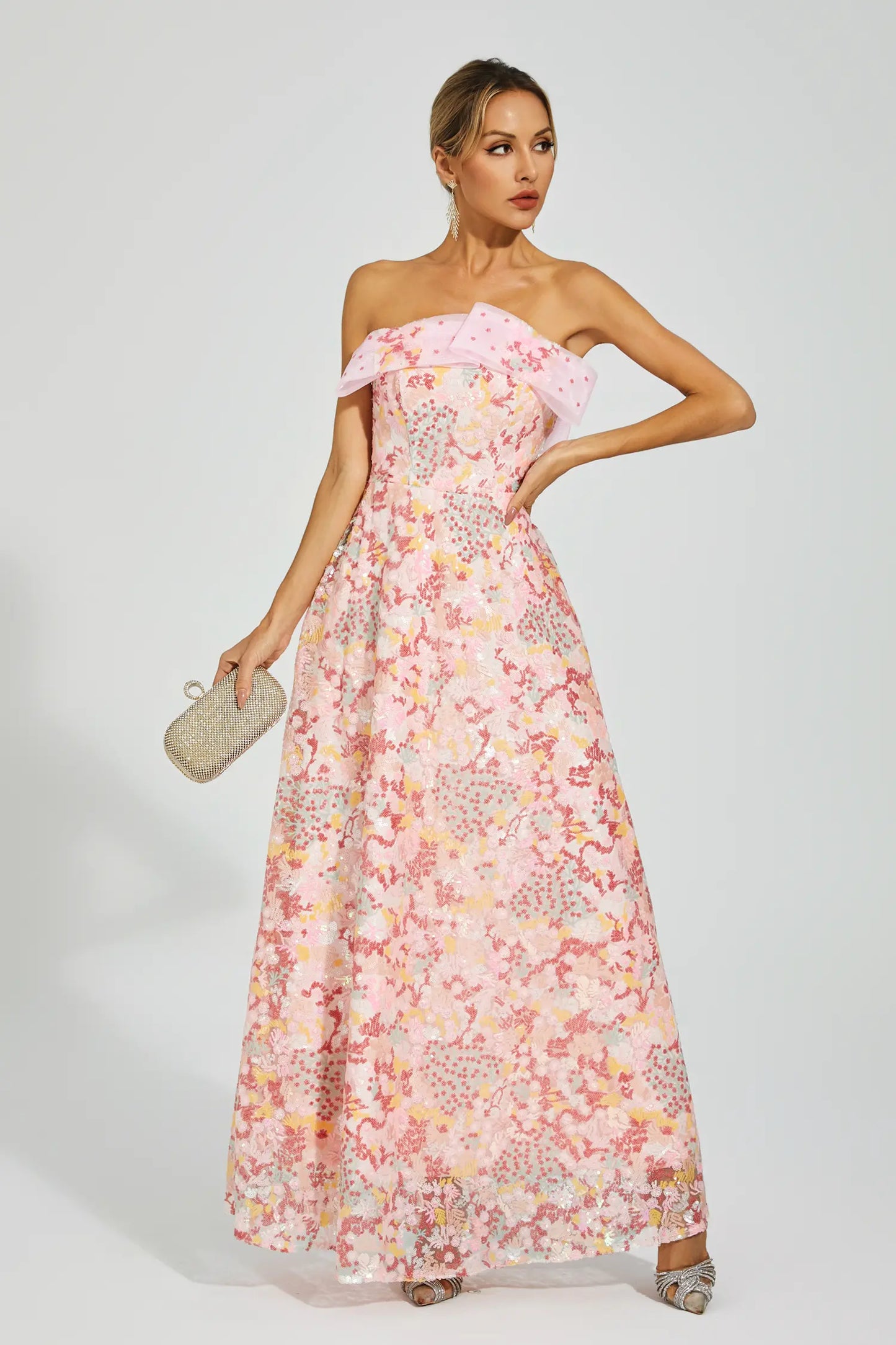 Aspyn Pink Sequin Bodycon Dress