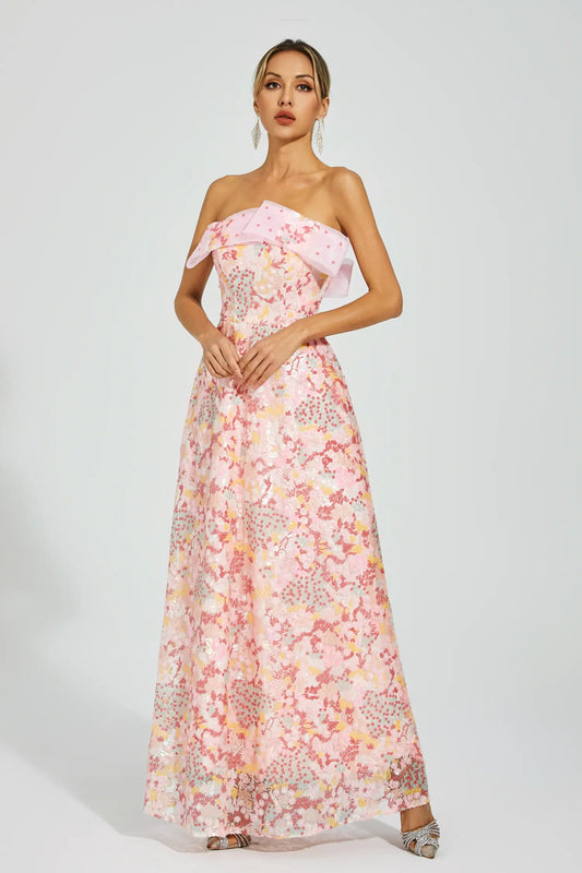 Aspyn Pink Sequin Bodycon Dress