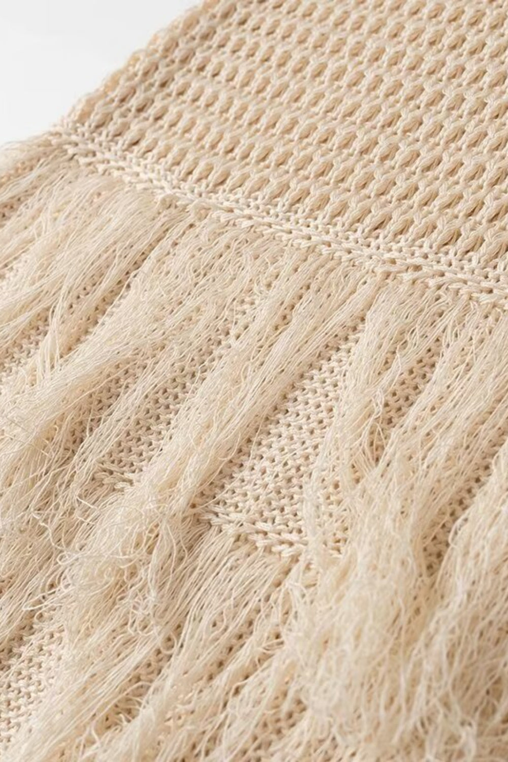 Truda Sleeveless Fringes Knitted Mini Dress