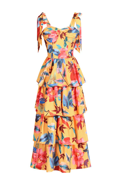 Donne Floral Tiered Slip Dress