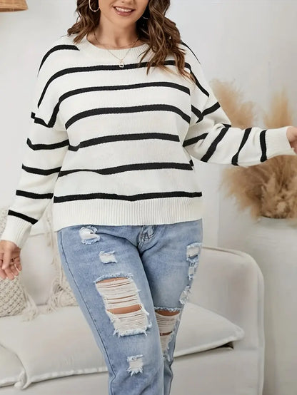 | Women's striped casual sweater