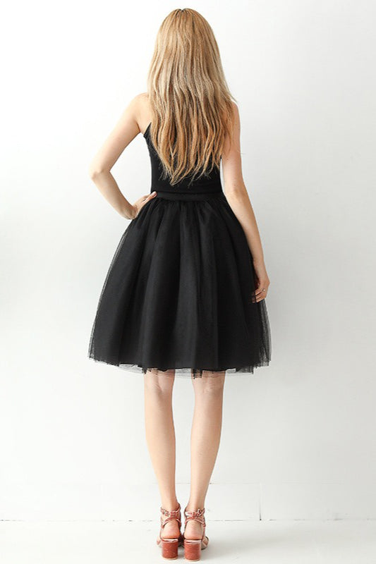 Adult High Waist Tulle Puff Mini Skirt