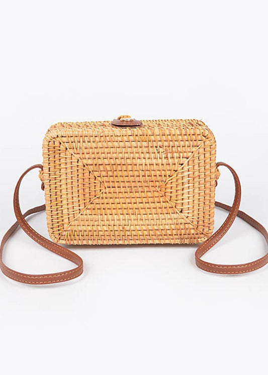 Natural-Harmony Rattan Crossbody