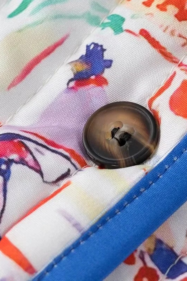 Graffiti Print Cotton Shorts Set