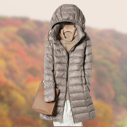 | Women’s Slim-Fit Hooded Puffer Jacket