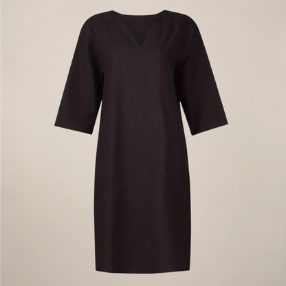 Women’s V-Neck Midi Summer Dress – Button Front with Relaxed Fit