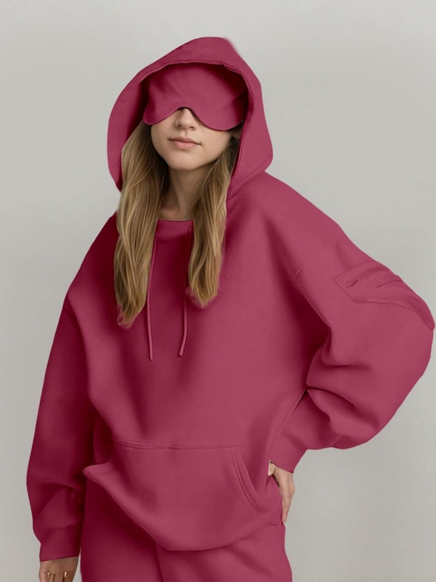 Pocket Solid Color Hoodies