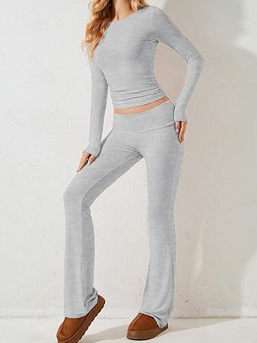 7 Color Round Neck 2-piece Sets