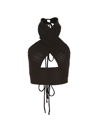 Cutout Crop Top & Sheath Slit Skirt Coord Set