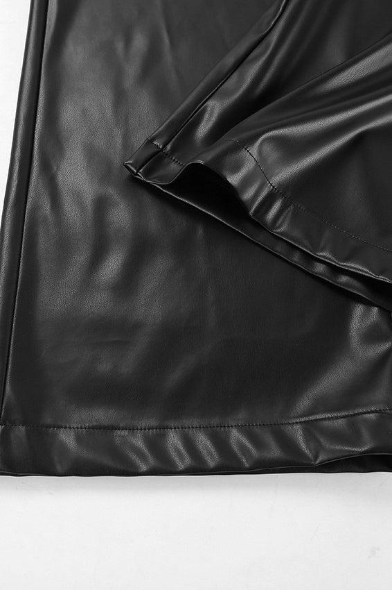 Vintage Fleece-Lined Leather Pants