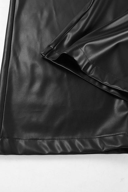 Vintage Fleece-Lined Leather Pants