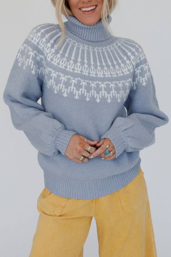 Christmas Thickened Turtleneck Long Sleeve Knitted Sweater