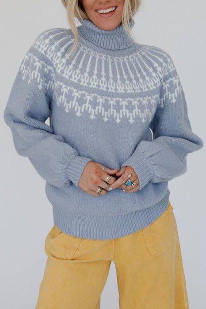 Christmas Thickened Turtleneck Long Sleeve Knitted Sweater
