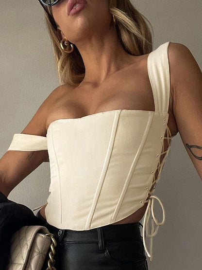 Lace up Boning Corset Top