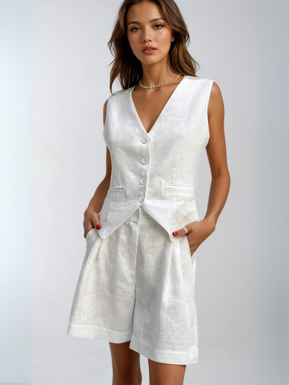 Always Casual Vest & Shorts Matching Suit