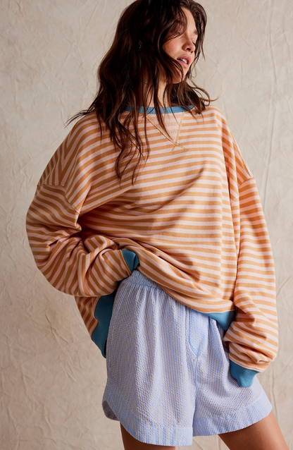 | Women's Striped Crewneck Sweater