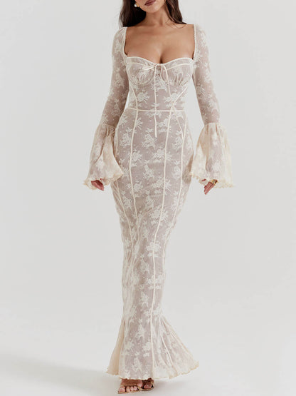 Antoinette-Elegance Lace Maxi Dress