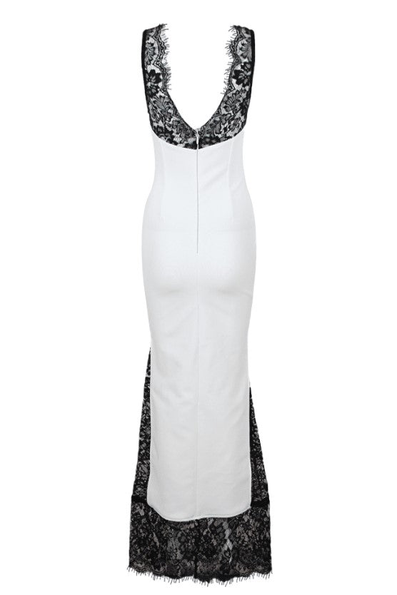 Alexandria Lace Maxi Bandage Dress - White