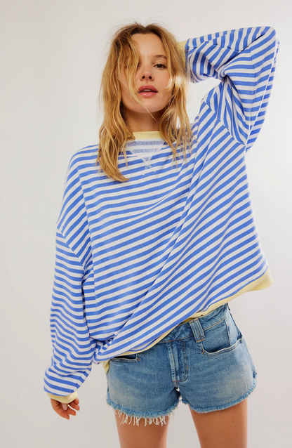| Women's Striped Crewneck Sweater